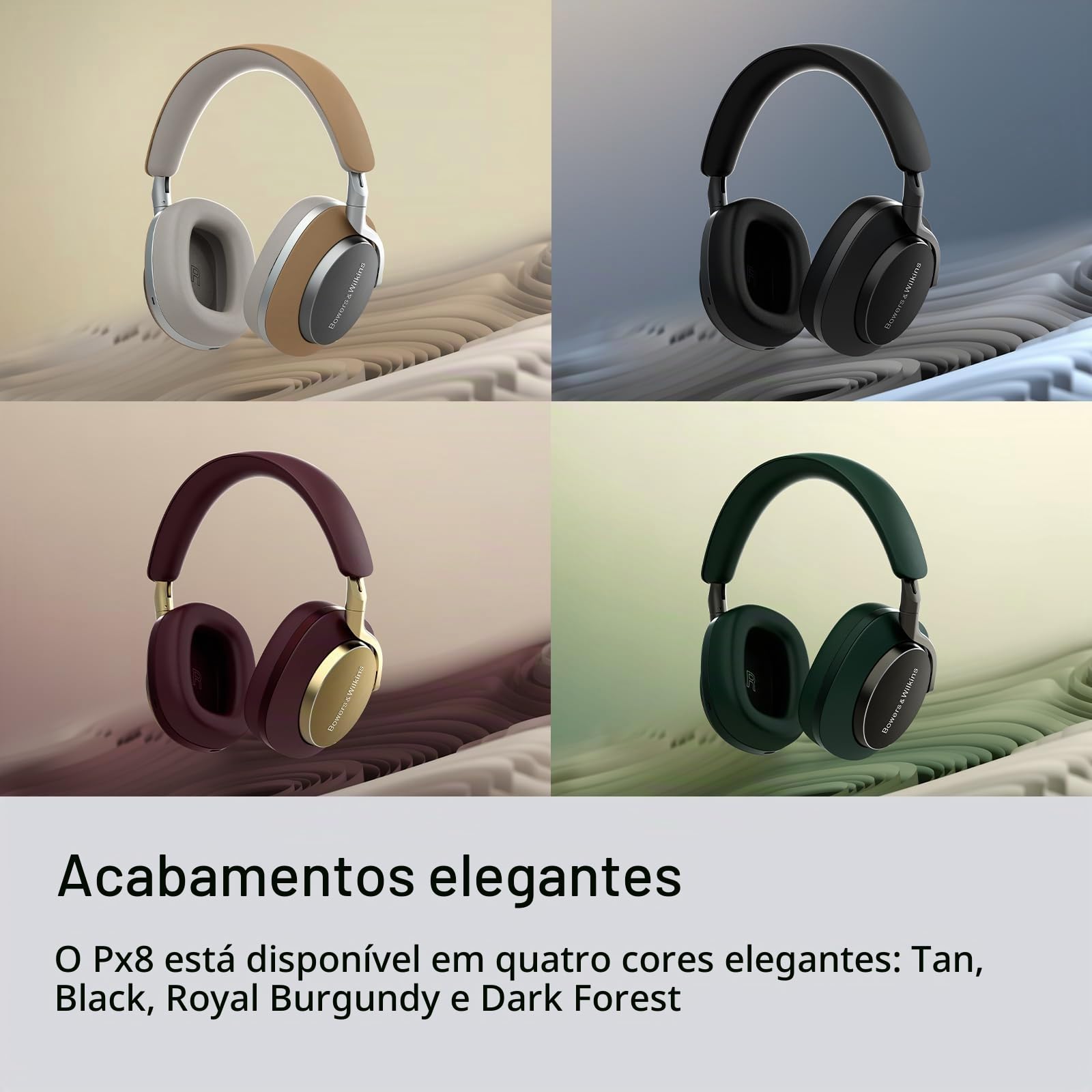 Bowers & Wilkins Fones de ouvido sem fio over-ear Px8